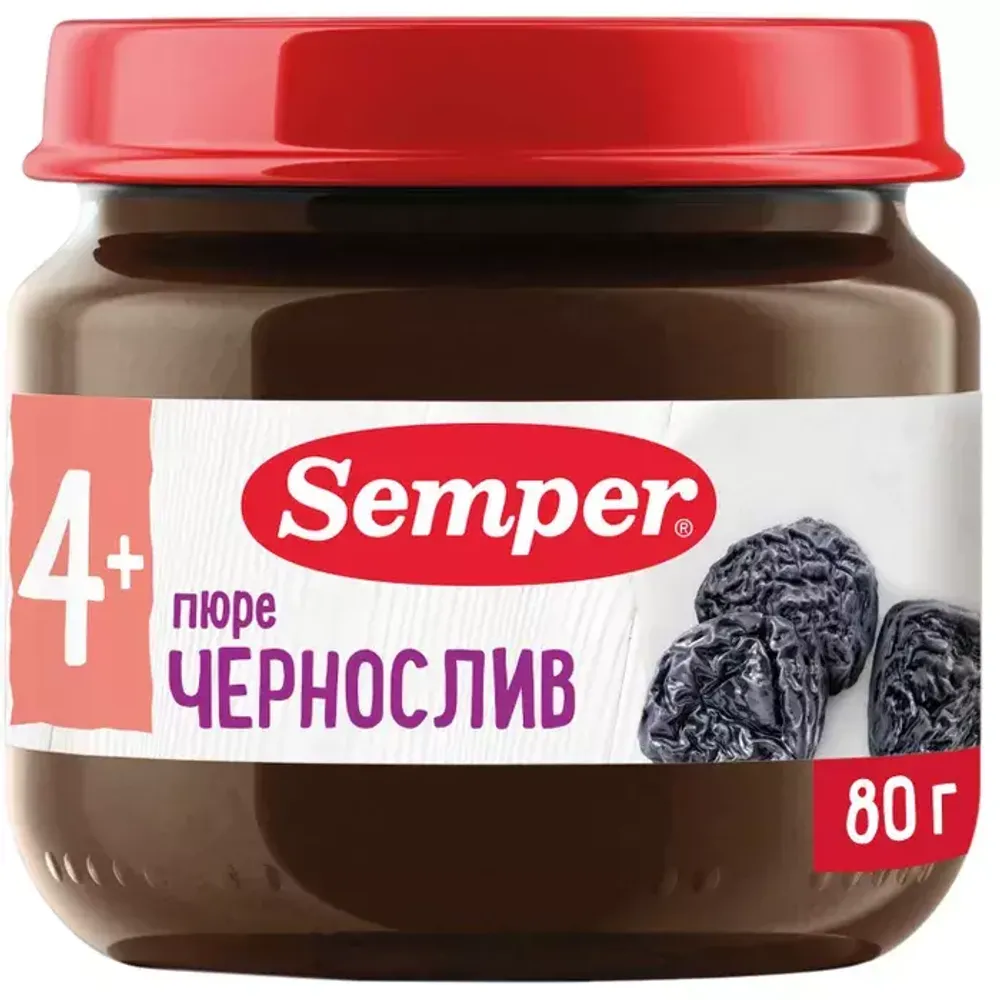 Купить Semper пюре &quot;Чернослив&quot; (80грх12) в Казахстане