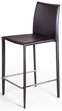 Стул полубарный Rolf, кожа коричневый
