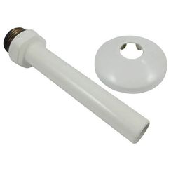 Трубка соединительная с розеткой SCHLOSSER 15х1-1/2 нр, длина 110 мм, отражатель d-50мм (Белая)