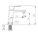 Смеситель для умывальника Melodia della vita Etude картридж д.25 мм, без гибкой подводки MDV30020