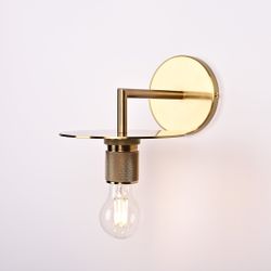 Бра Rh Utilitaire Knurled Disk Shade Sconce Brass By Imperiumloft