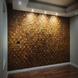 Деревянная мозаика для стен Wood Mosaic Капа Дуб