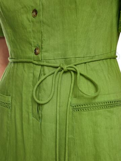 Marc Cain Платье из смеси льна и вискозы