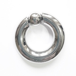 Кольцо сегментное (утяжелитель 1 шт.) для пирсинга, диаметр 16мм, толщина 10мм, шарик 12 мм Медицинская сталь.