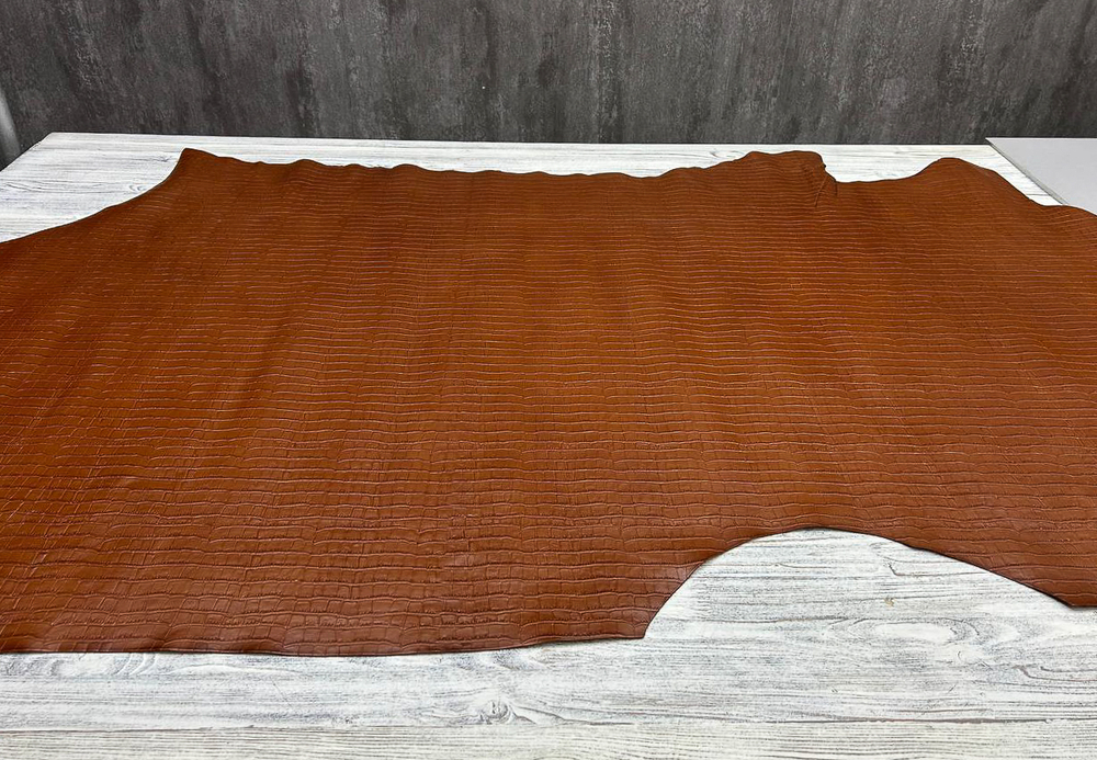 Real Crocco Cognac (1,4-1,6 мм), цв. Коричневый, натуральная кожа