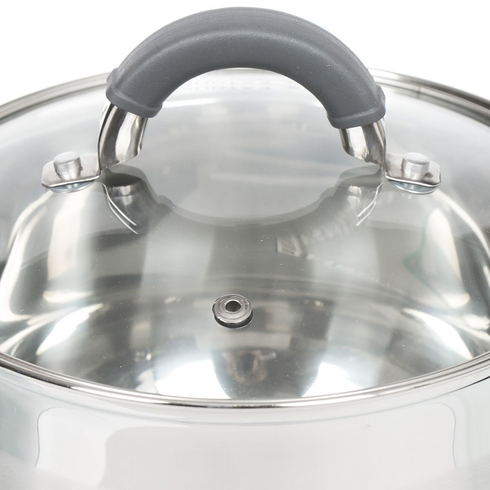 Кастрюля нерж, 5.2 л, с крыш, Катунь, Ирида, КТ08-D-22, индукц