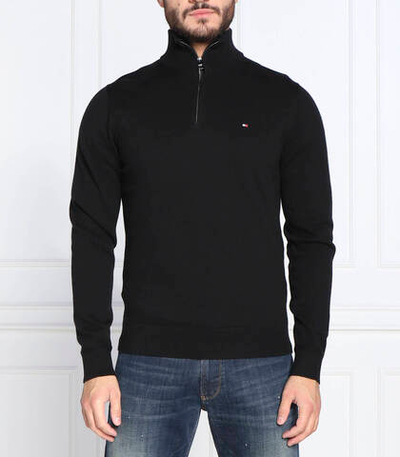 свитер zip mock Tommy Hilfiger - черный(MW0MW28049)
