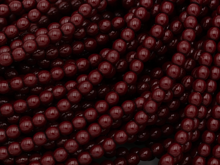 Нить бусин из гематита "Спелая вишня" 3,4мм, гладкие