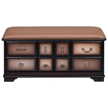 Банкетка Пандора с обувницей Орех Шоколад