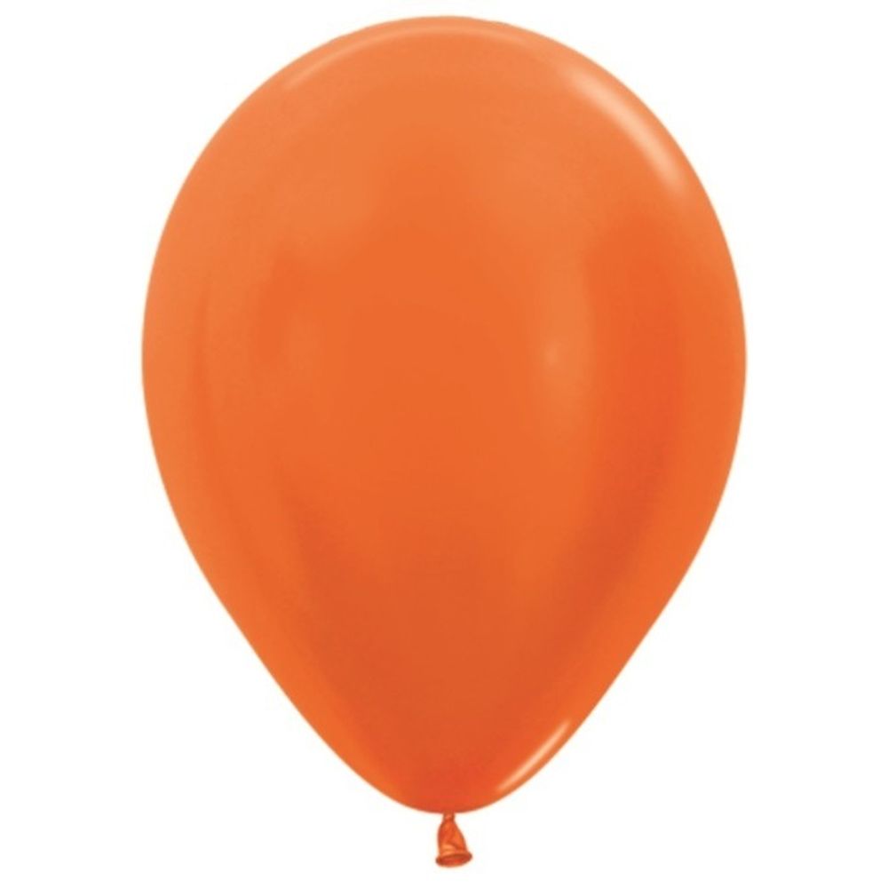 Воздушные шары Sempertex, цвет 561 металлик, оранжевый, 100 шт. размер 5&quot;