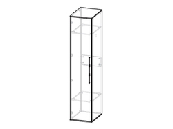 Бастион Шкаф однодверный Дуб Крафт белый / Серый шифер