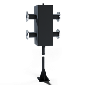 Гидравлическая стрелка (для модульных систем) Warme WGR.200.50.FL (с фланцевыми соединениями и торцевыми отводами под воздушный клапан и грязевик)