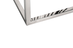13RXET8083M-SILVER Стол журнальный стекло черн/серебро 38*38*50
