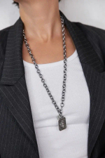 Coins Silver  Кулон-галстук с прямоугольным подвесом арт.1279