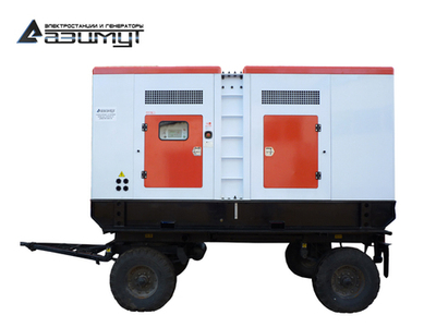 Дизельный генератор Азимут ЭД-300-Т400-1РКМ160 Shangyan на шасси в кожухе