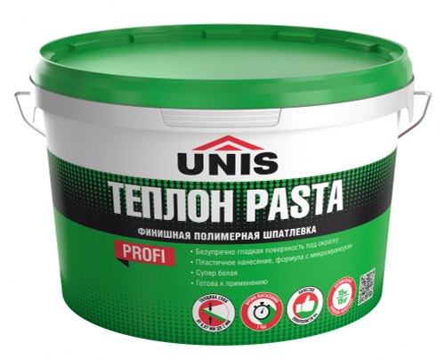 Шпатлевка UNIS ТЕПЛОН PASTA полимерная готовая к применению 15 кг