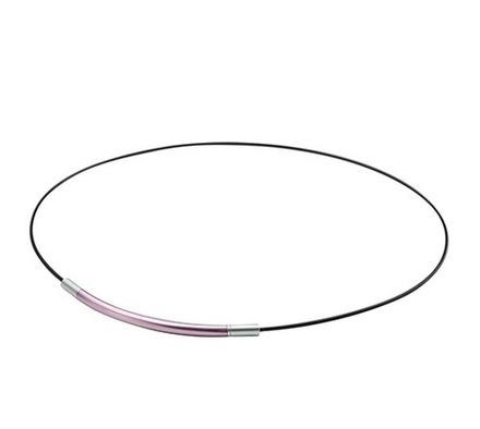 Ожерелье PHITEN RAKUWA NECKLACE WIRE EXTREME ROUND (розово-серебристое)