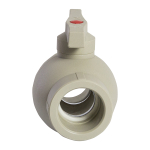 Кран шар 40 ручка PP-R EVER® plast   СЕРЫЙ (Россия)