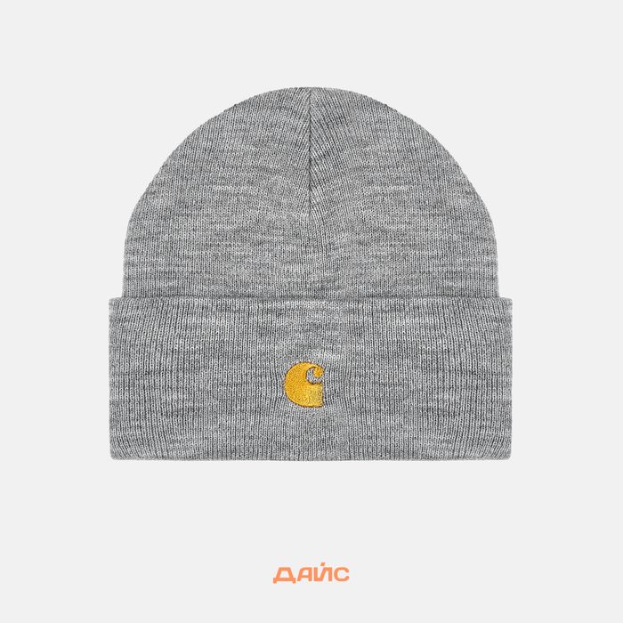 Шапка Carhartt WIP Chase Beanie артикул:I026222_grey_heather - купить в магазине Дайс