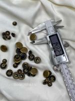 Установочные кнопки бронза/комплект с кнопками и шляпкой 15 мм