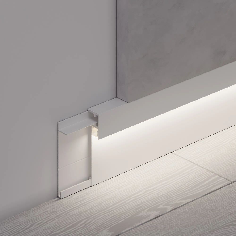 Профиль PLINTUS-H54B-2000 WHITE (Arlight, Алюминий) 046141