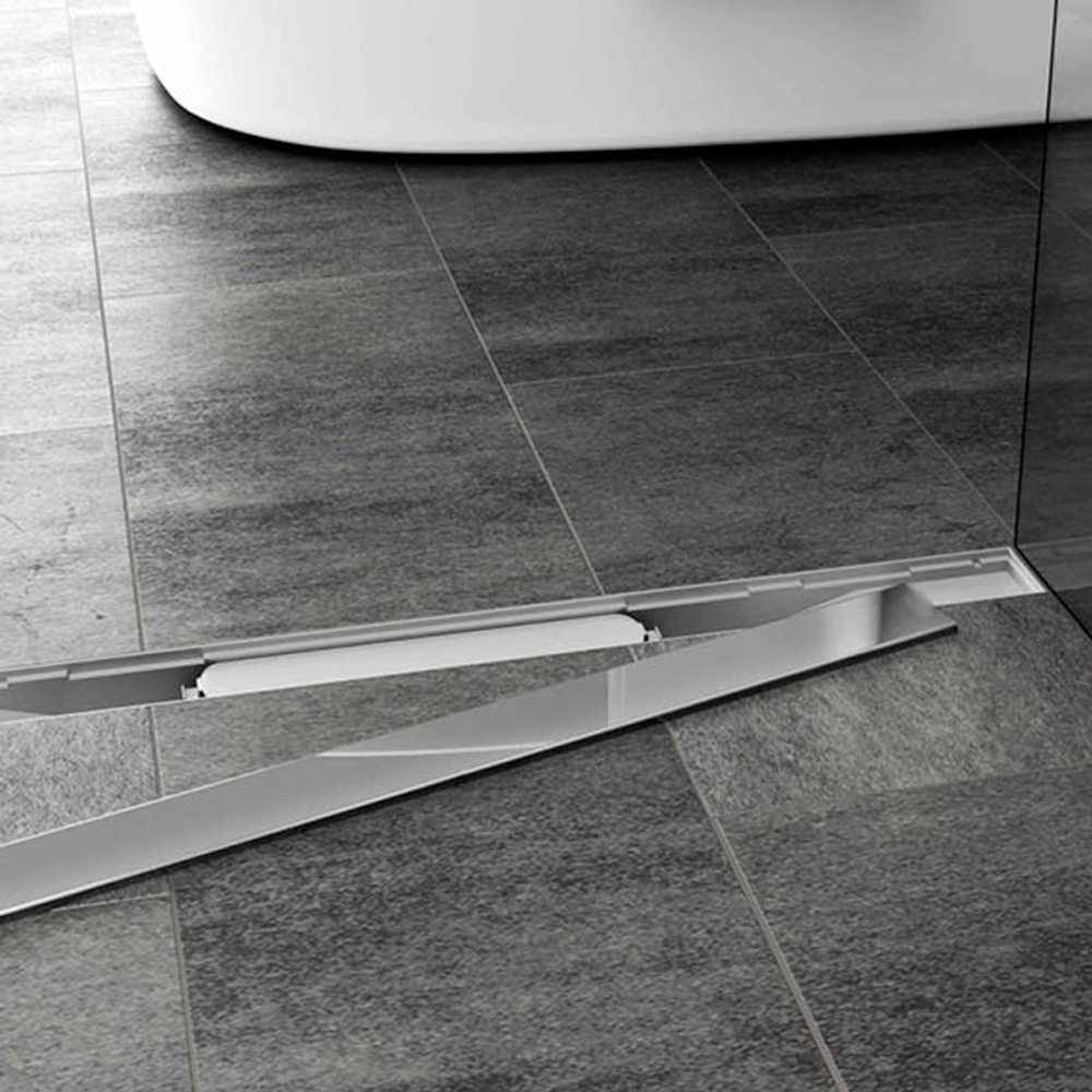 Душевой лоток AZARIO D40 Klasik 850 мм, боковой слив, пластиковый, решетка из нержавеющей стали (AZ-CH 850 K)