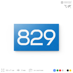 Номер на дверь 829, табличка на дверь для офиса, квартиры, кабинета, аудитории, склада, голубая 120х70 мм, Айдентика Технолоджи