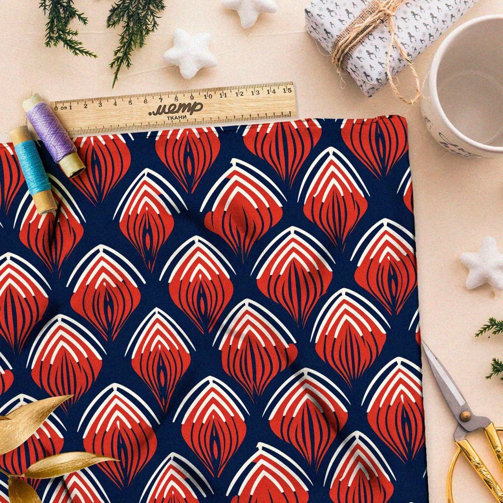 Ткань премиум бифлекс чудесные шепоты времени