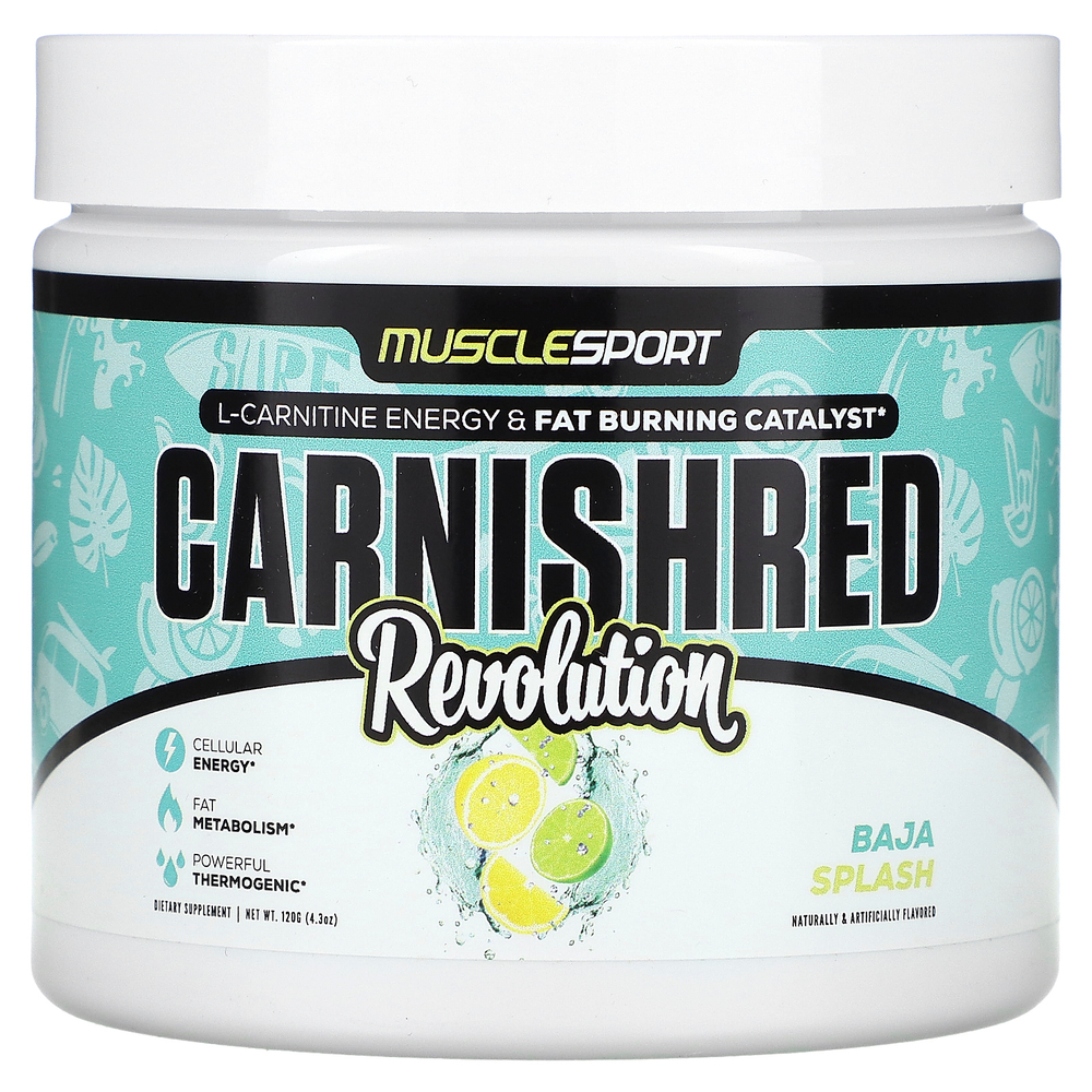 MuscleSport, Carnishred, Revolution, Baja Splash, 120 г (4,3 унции)