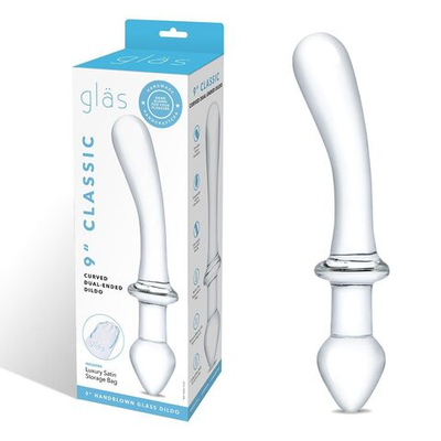 Элегантный двухсторонний стимулятор Classic - 24 см. (Цвет: прозрачный)