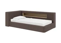 Диван-кровать Cube c нишей L (шоколад, твид)