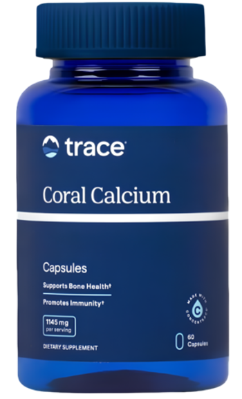 Trace Minerals Coral Calcium 60 Capsules, Коралловый Кальций