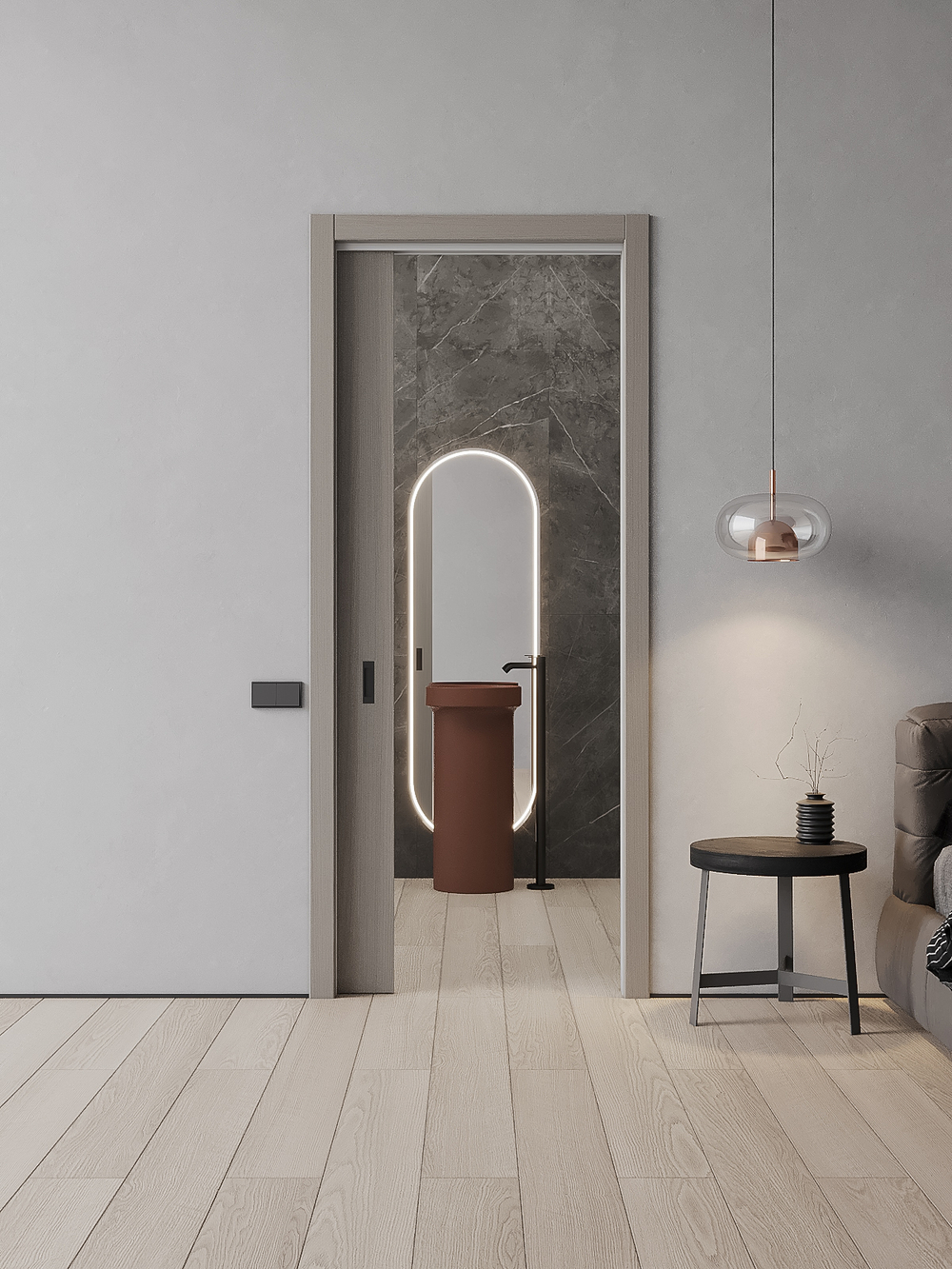 Универсальный пенал для раздвижных дверей ZADOOR (полотно: высота 2000-3000мм; ширина 600-1200мм)