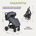 Коляска детская прогулочная Farfello Scarlet (Grafite/Графит HD-01)