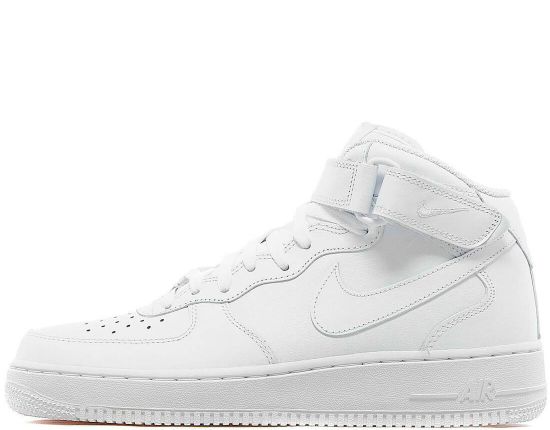 Кроссовки Nike Air Force 1 High White с мехом
