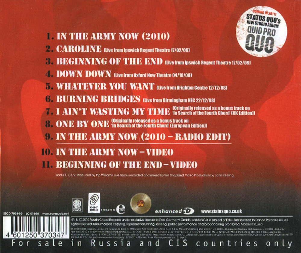 Status Quo / In The Army Now (2010)(RU)(CD)