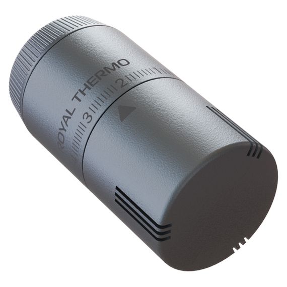 Термоголовка жидкостная Royal Thermo Design М30х1,5 (серебристый) купить в Москве и Московской области по низкой цене с доставкой по России — (1) Термоголовка жидкостная Royal Thermo Design М30х1,5 (серебристый) — (1)