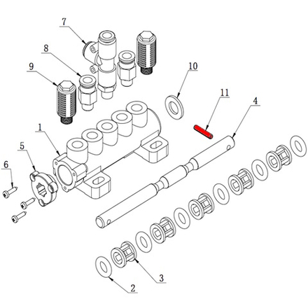 Штифт штока пневмораспределителя V521, V524, V526, V526U, V624, V626, V626IT, V730