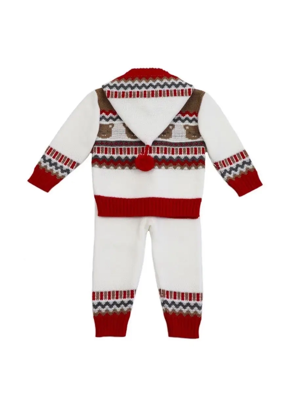 Костюм вязаный для малышей для новорожденных "Мишки"