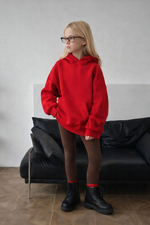 Толстовка с капюшоном для девочки  "Basic" красный