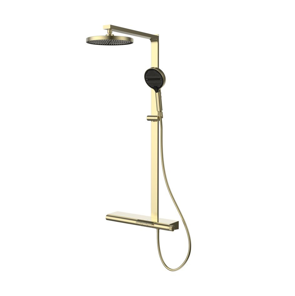 Душевая стойка Vincea Aspire VSFS-4AS1BG с изливом, брашированное золото