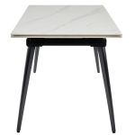 Стол керамический LA ALTA DENVER WHITE MARBLE MATT 120, каркас черный