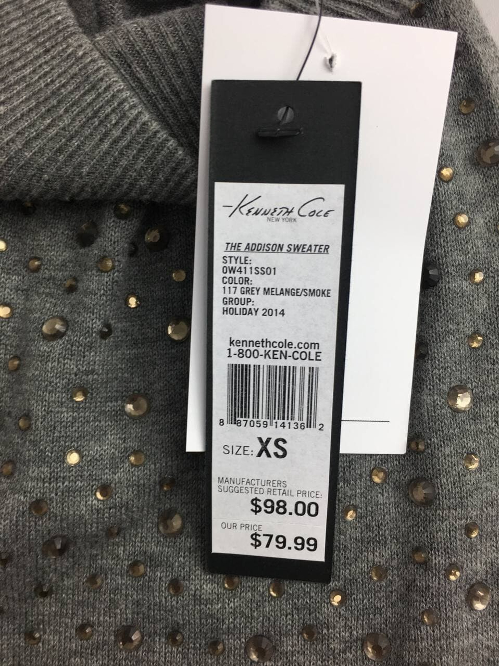 Топ Kenneth Cole трикотажный 42 размер, новый