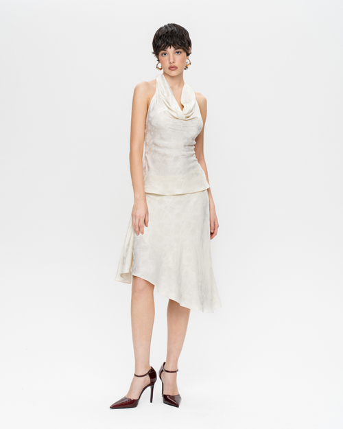 Асимметричная юбка миди из вискозы