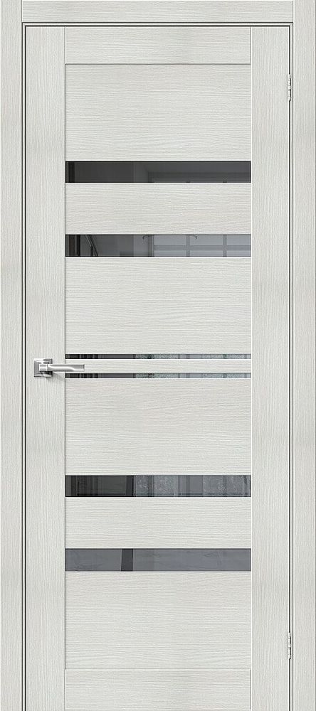 Дверь Браво-30 / Цвет Bianco Veralinga / Стекло Mirox Grey / Двери Браво