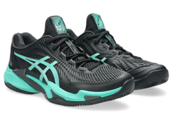 Мужские теннисные кроссовки Asics Court FF 3 Clay - black/aurora green