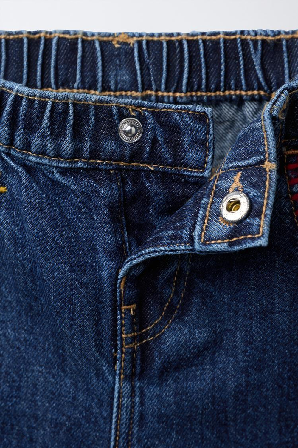 ZARA ДЖИНСЫ BAGGY С КОНТРАСТНОЙ ВЫШИВКОЙ, СИНИЙ