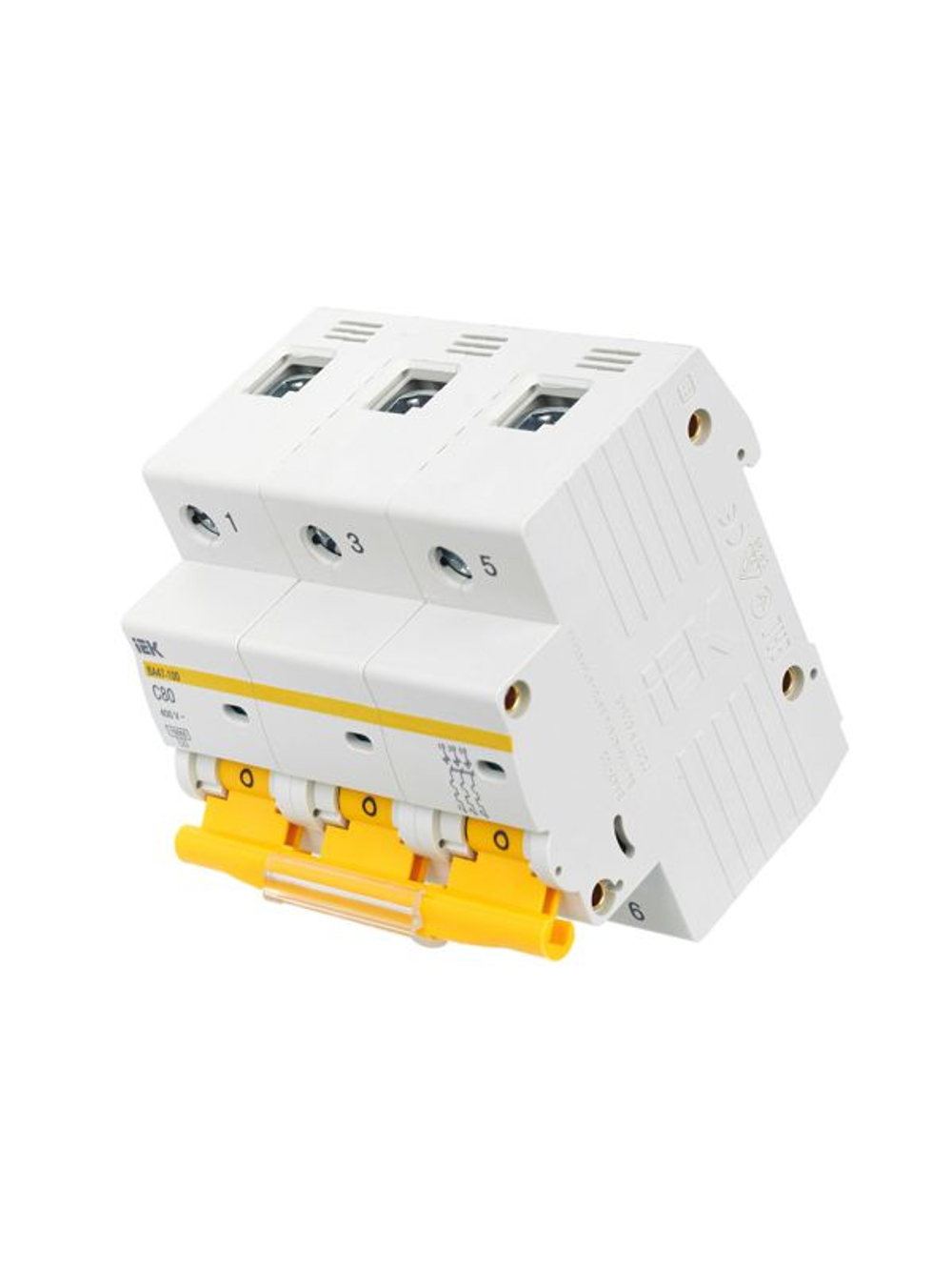 Выключатель автоматический модульный 3п C 80А 10кА ВА47-100 KARAT IEK MVA40-3-080-C