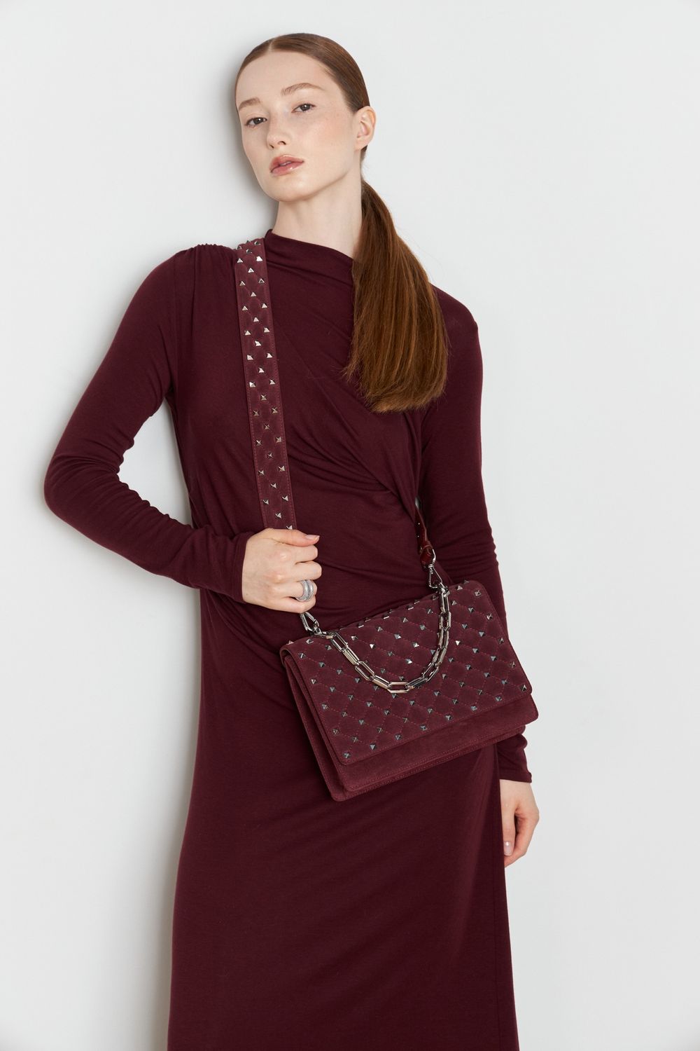 BAD GIRL LARGE BAG BORDO