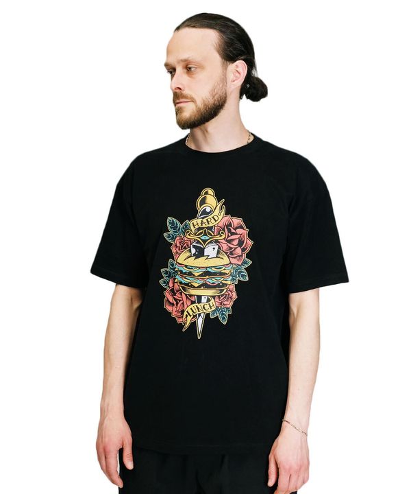 Футболка оверсайз Burger черная - фото 2